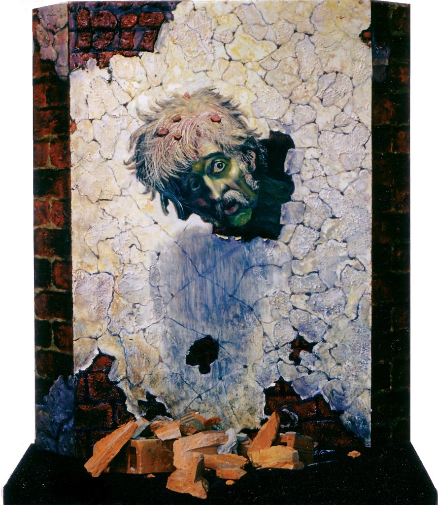 Autoportret. Mur radziecki, 1999r. Stefan Centomirski Sybirak